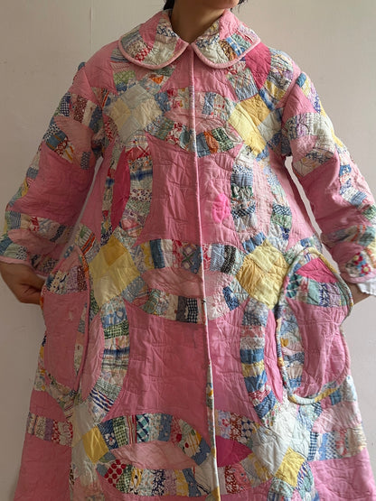 old quilt dress coat