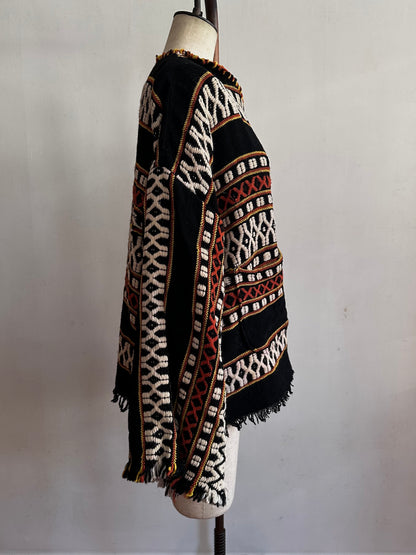 old handwoven textile set-up