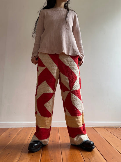 antique quilt pants