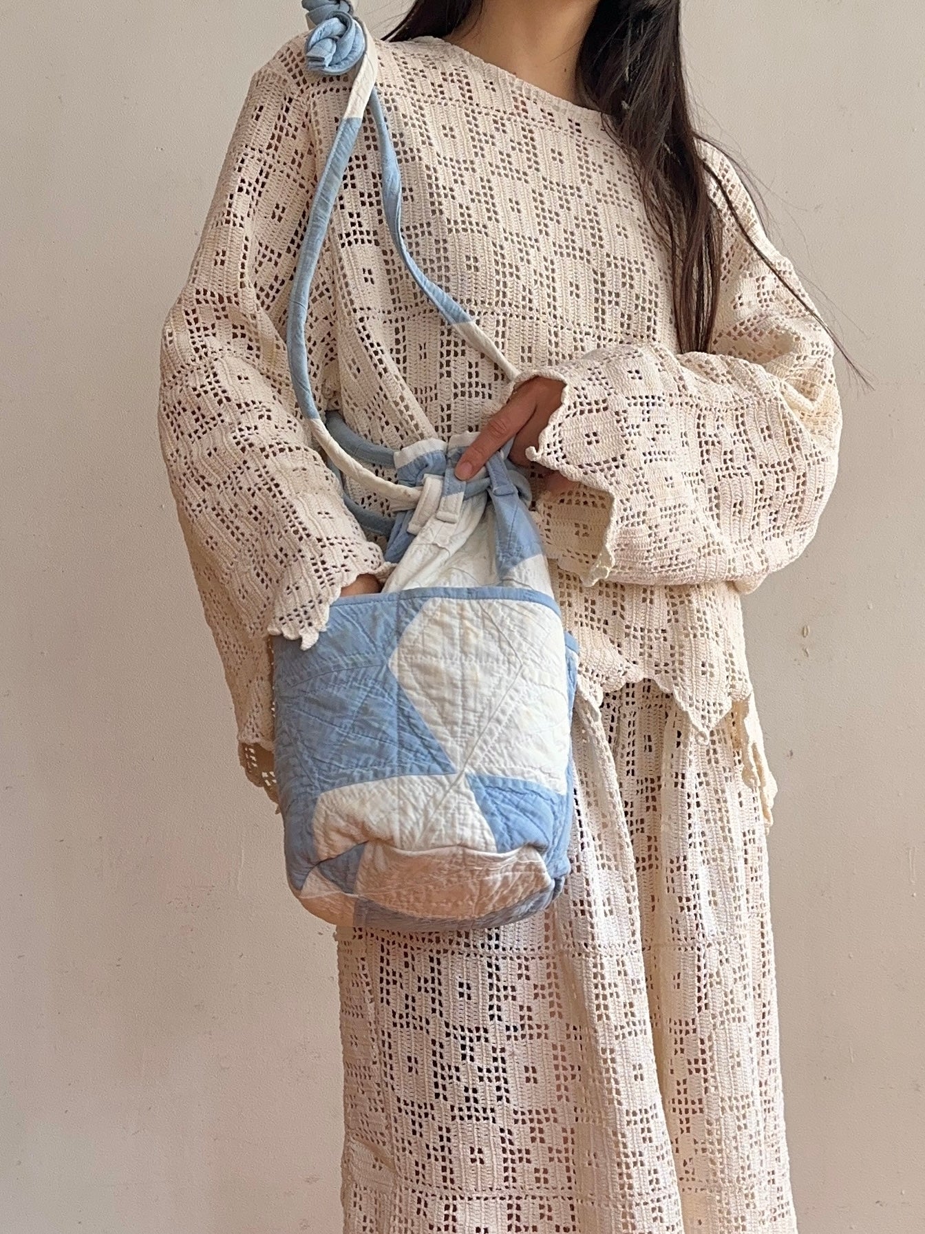 old quilt pocket bag