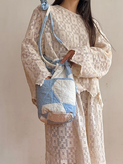 old quilt pocket bag