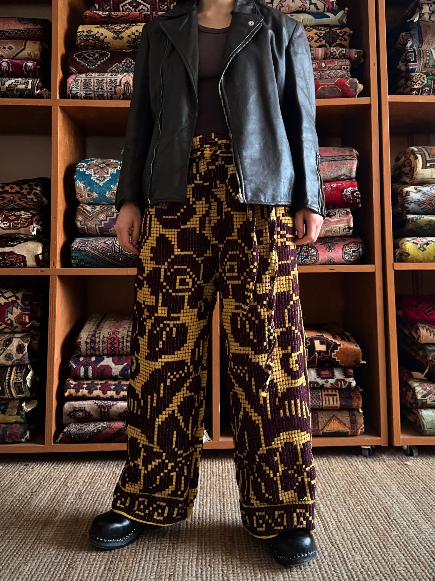 old coverlet tuck wide pants