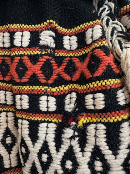old handwoven textile set-up