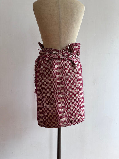 old coverlet wrap short skirt / bordeaux