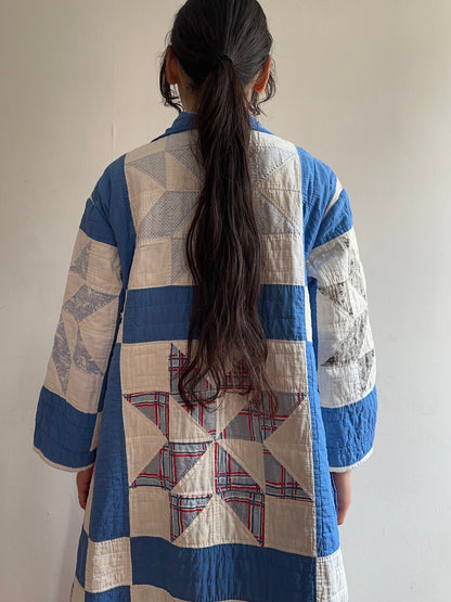 old quilt dress coat
