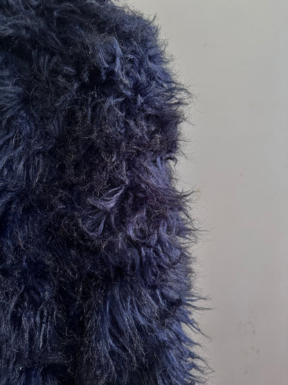 old fur pants / navy