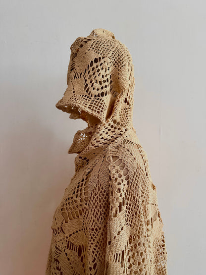 old crochet lace parka