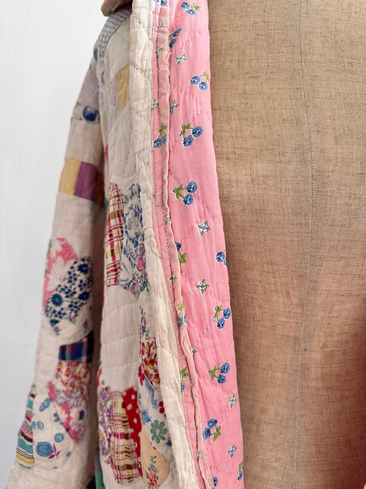 old quilt dress coat