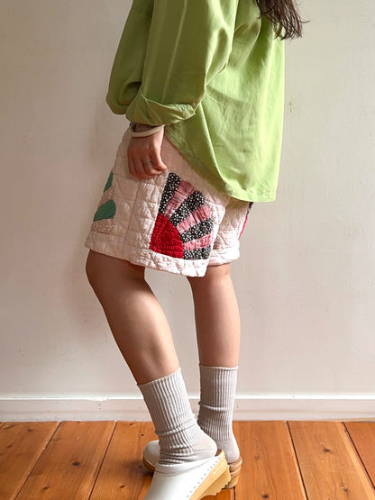 old quilt short pants