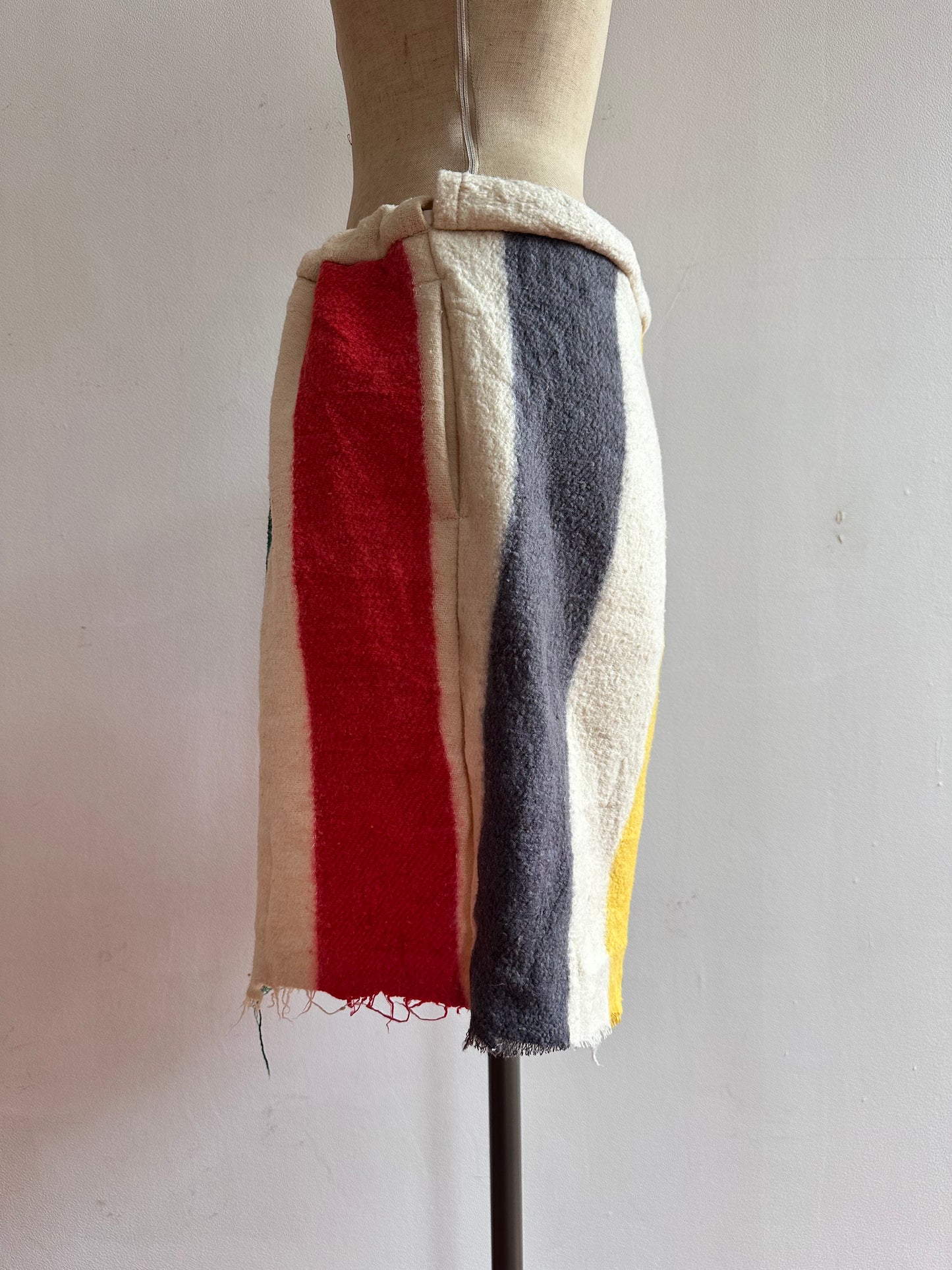 old blank short pants / stripe