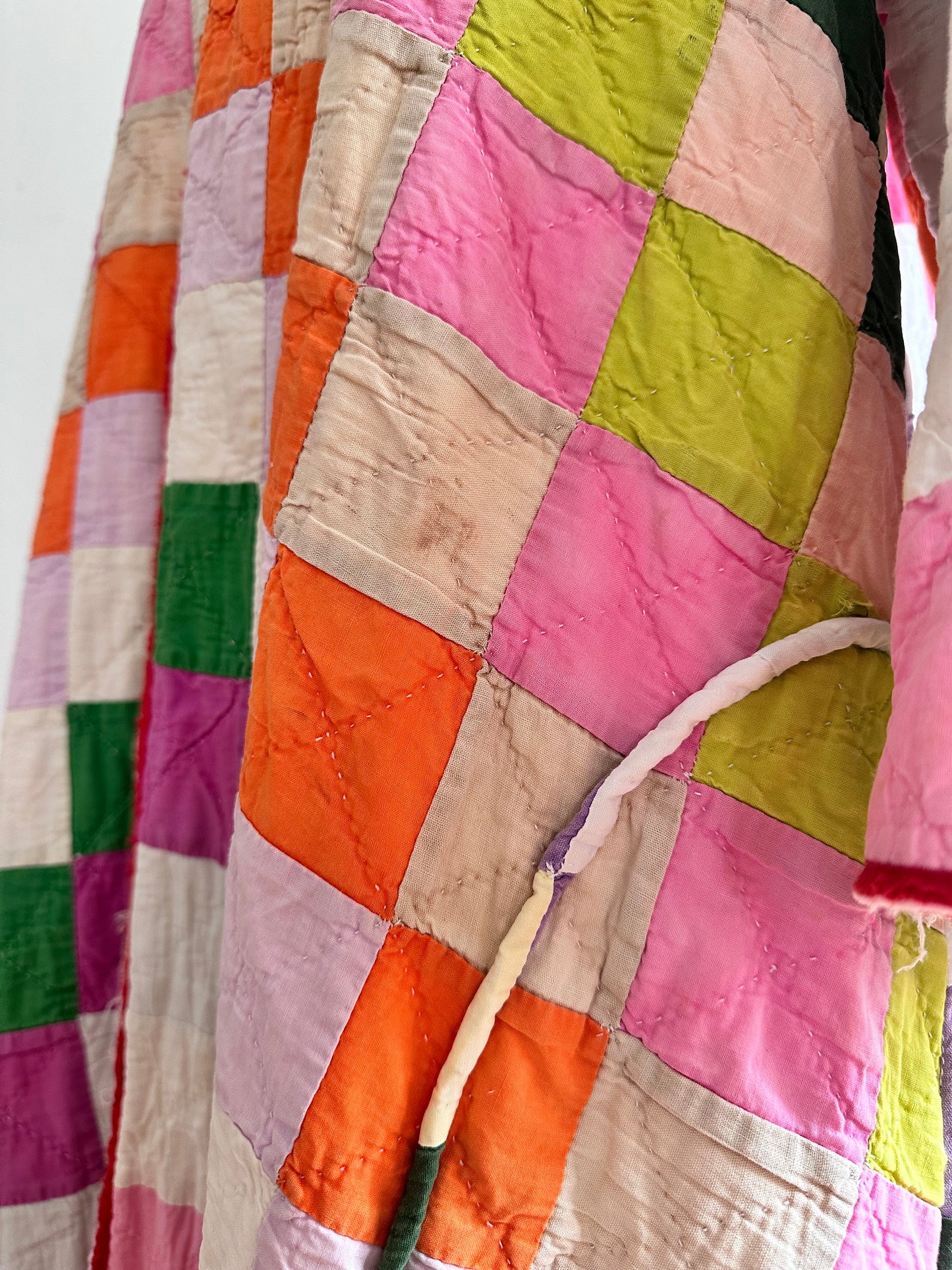 old quilt dress coat