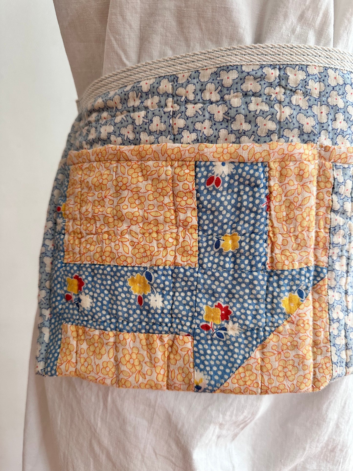 old quilt work apron