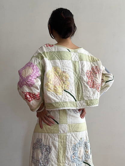 old quilt lantern tops