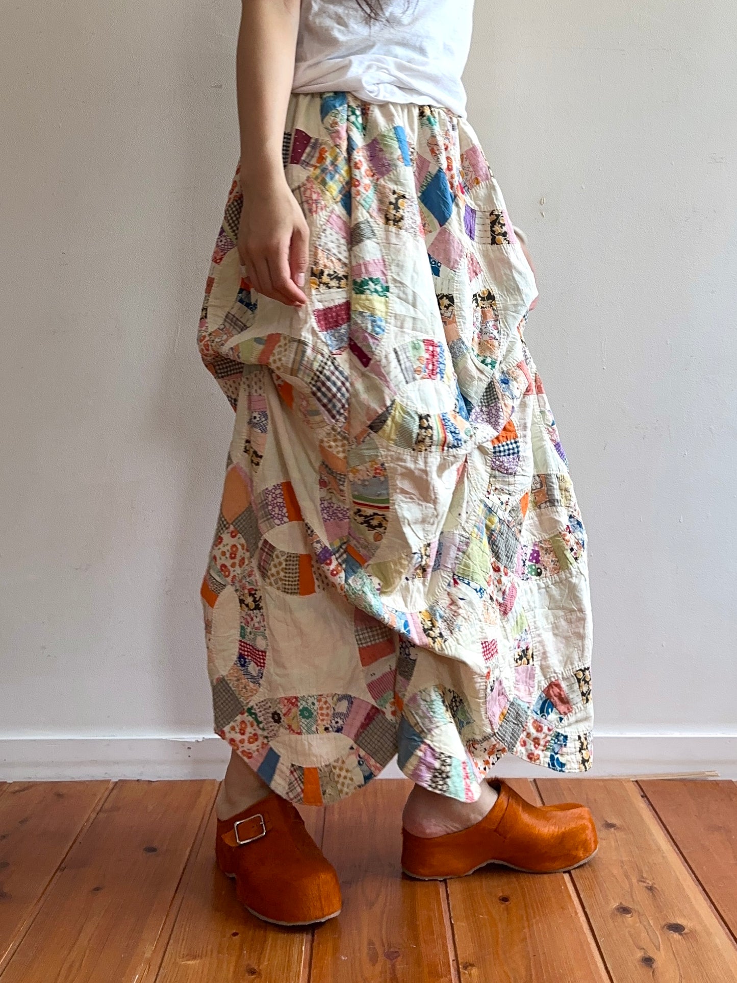 old quilt little change skirt
