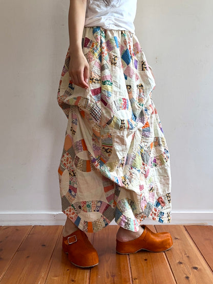 old quilt little change skirt