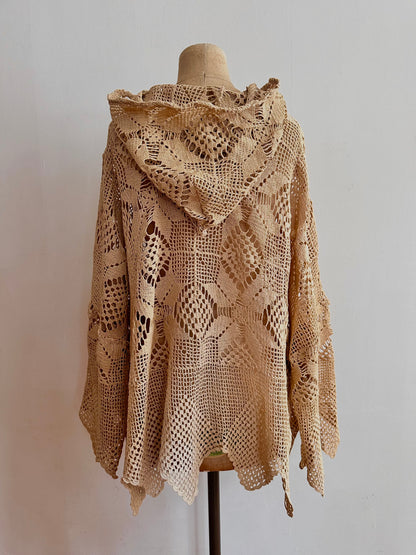 old crochet lace parka