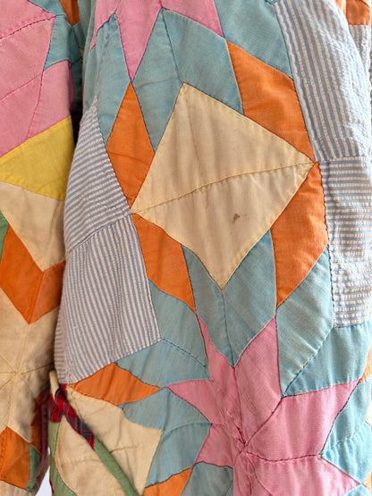 old quilt dress coat