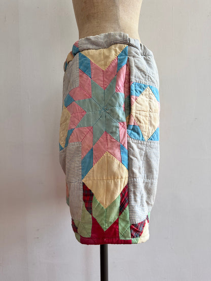 old quilt short pants