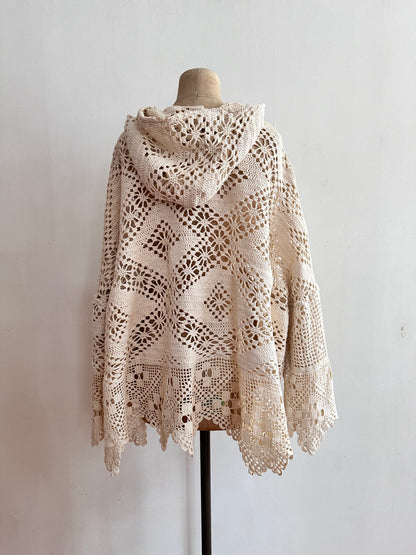 old crochet lace parka