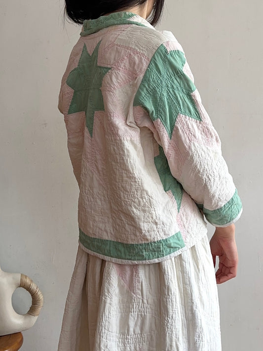 antique quilt short jacket