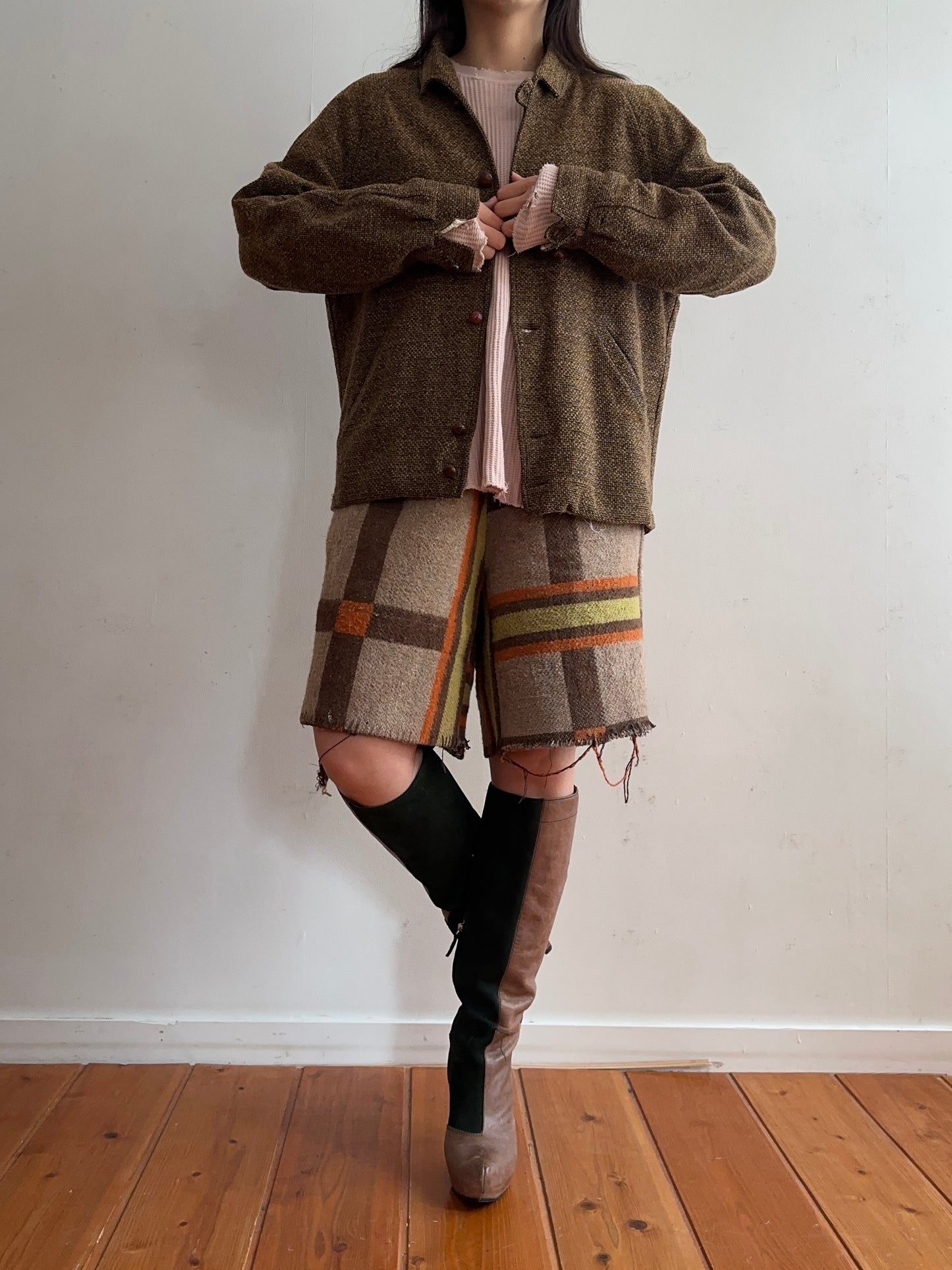 old blanket short pants