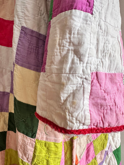 old quilt dress coat