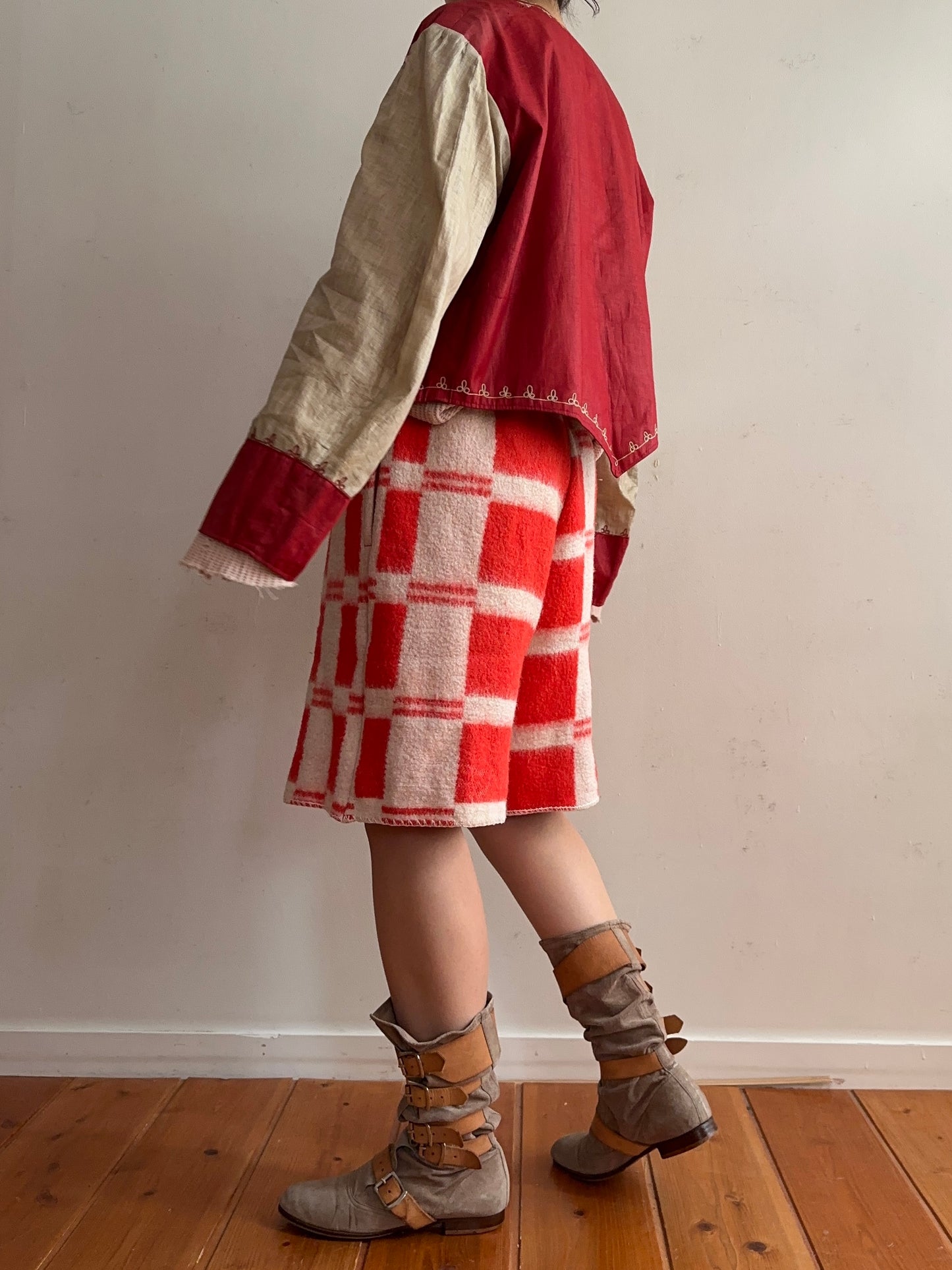 old blanket short pants