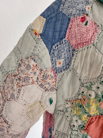 old quilt dress coat