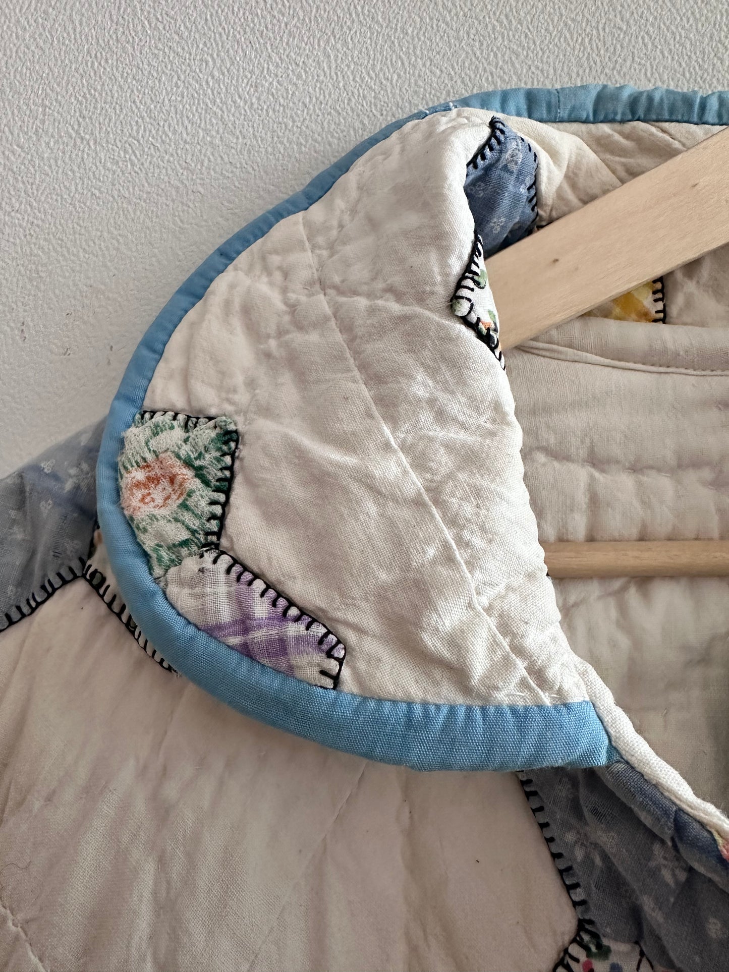 old quilt dress coat