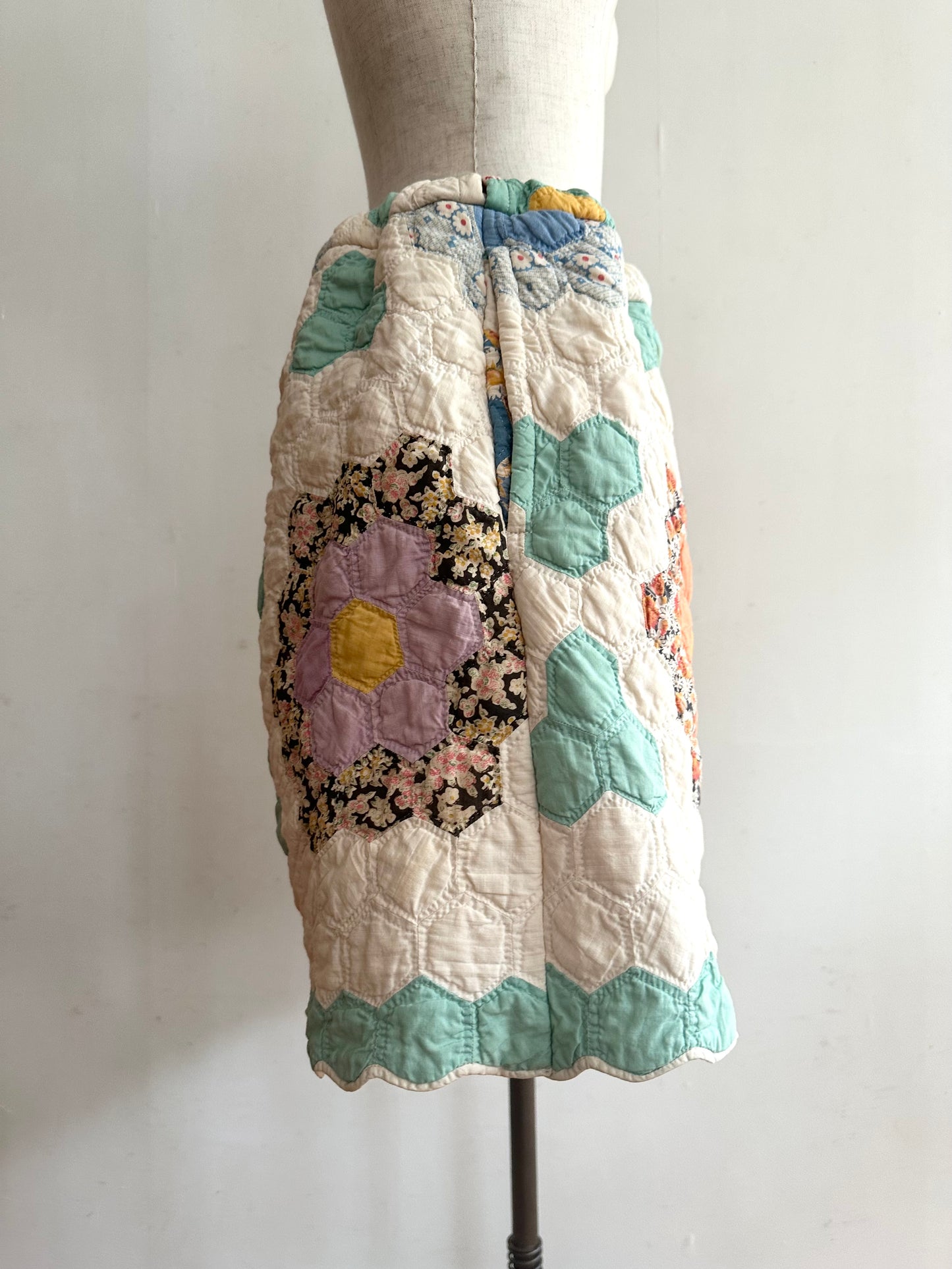old quilt short pants