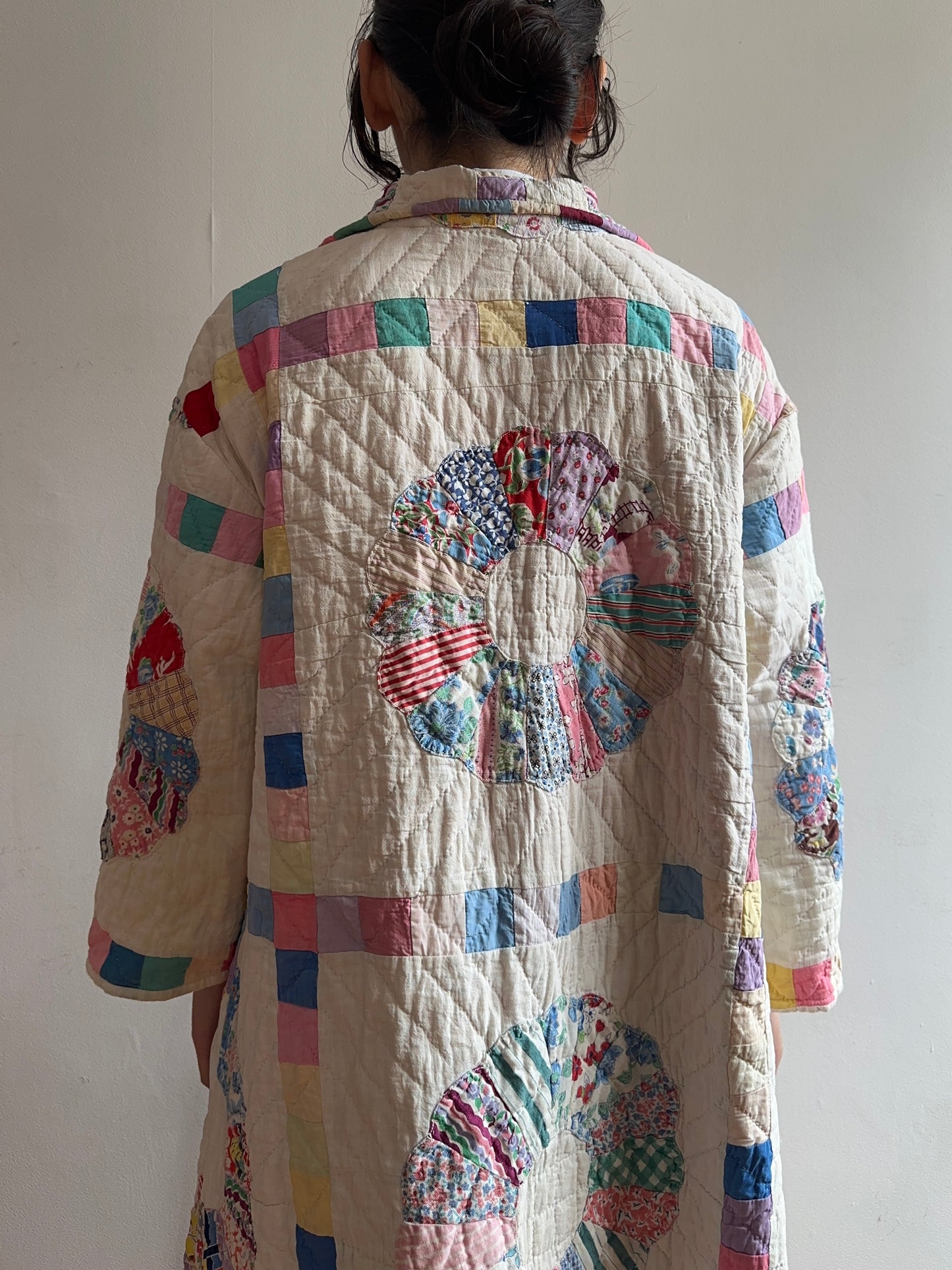 old quilt dress coat