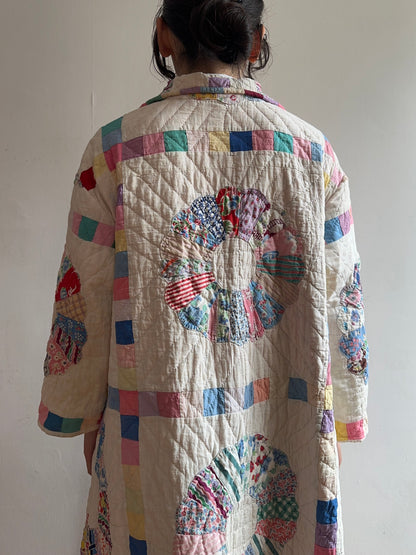 old quilt dress coat