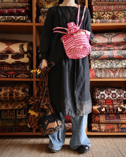 old coverlet pocket bag