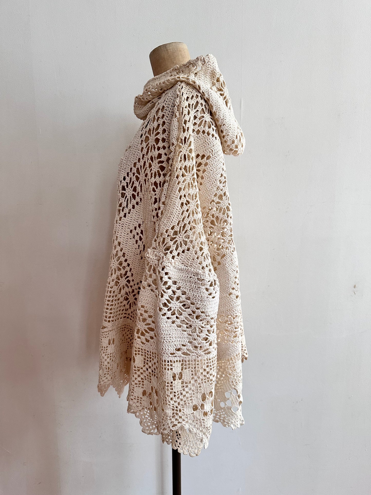 old crochet lace parka