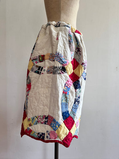 old quilt tuck short pants