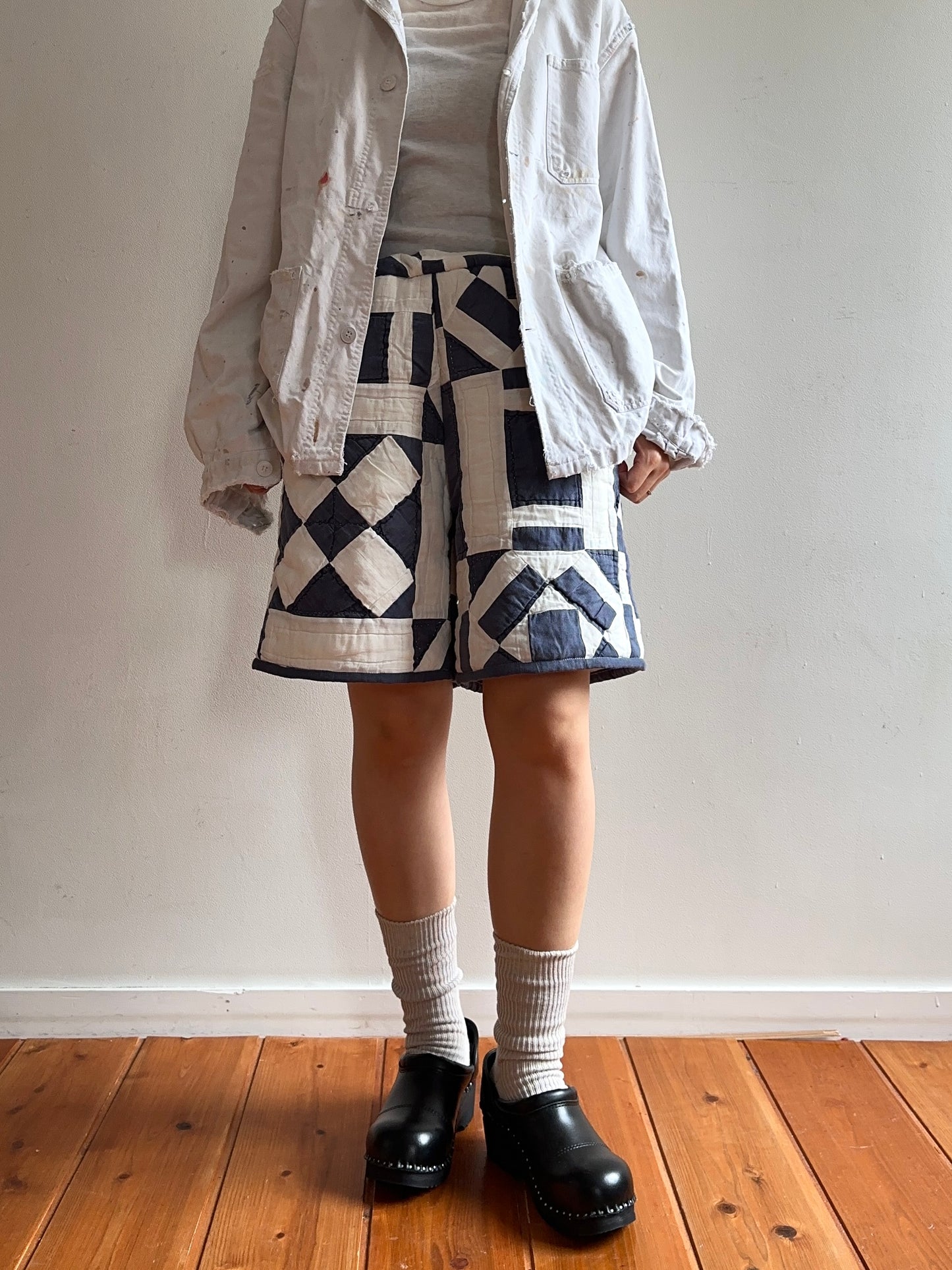 old quilt short pants