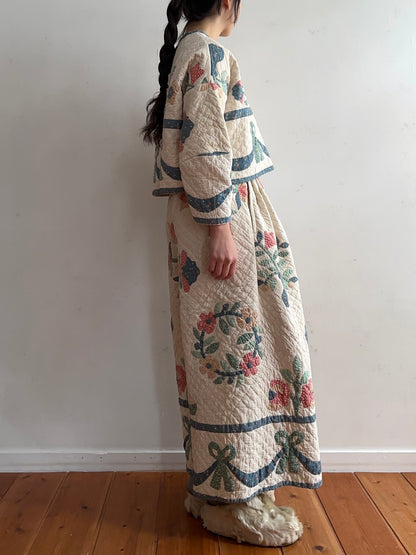 old quilt many tuck pants