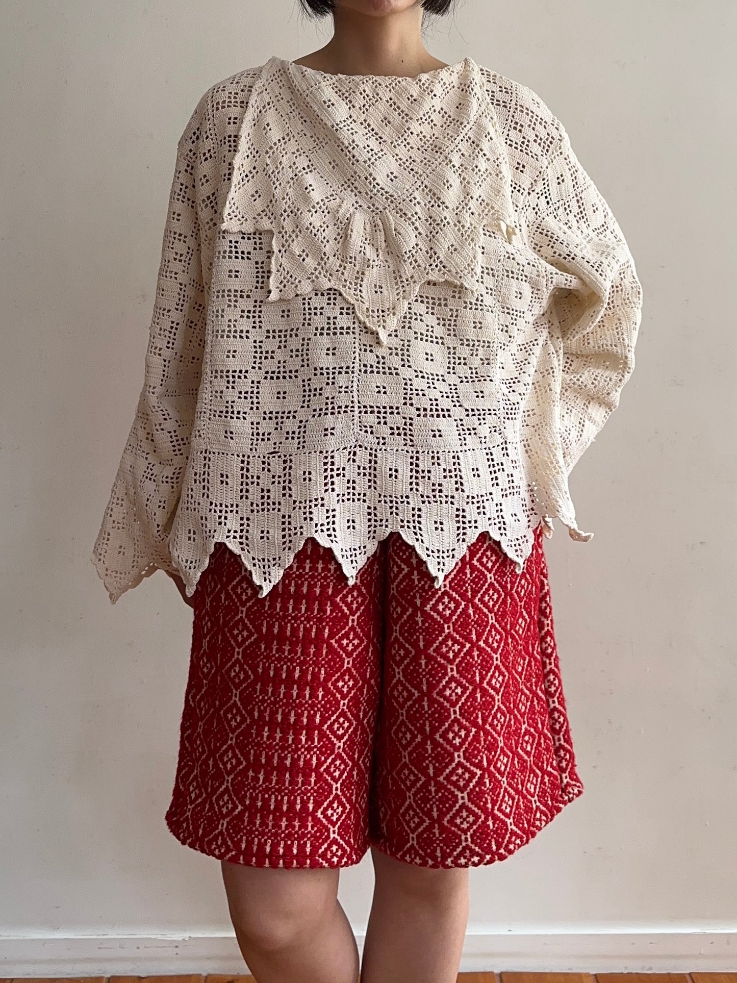 old crochet lace sailor shirts