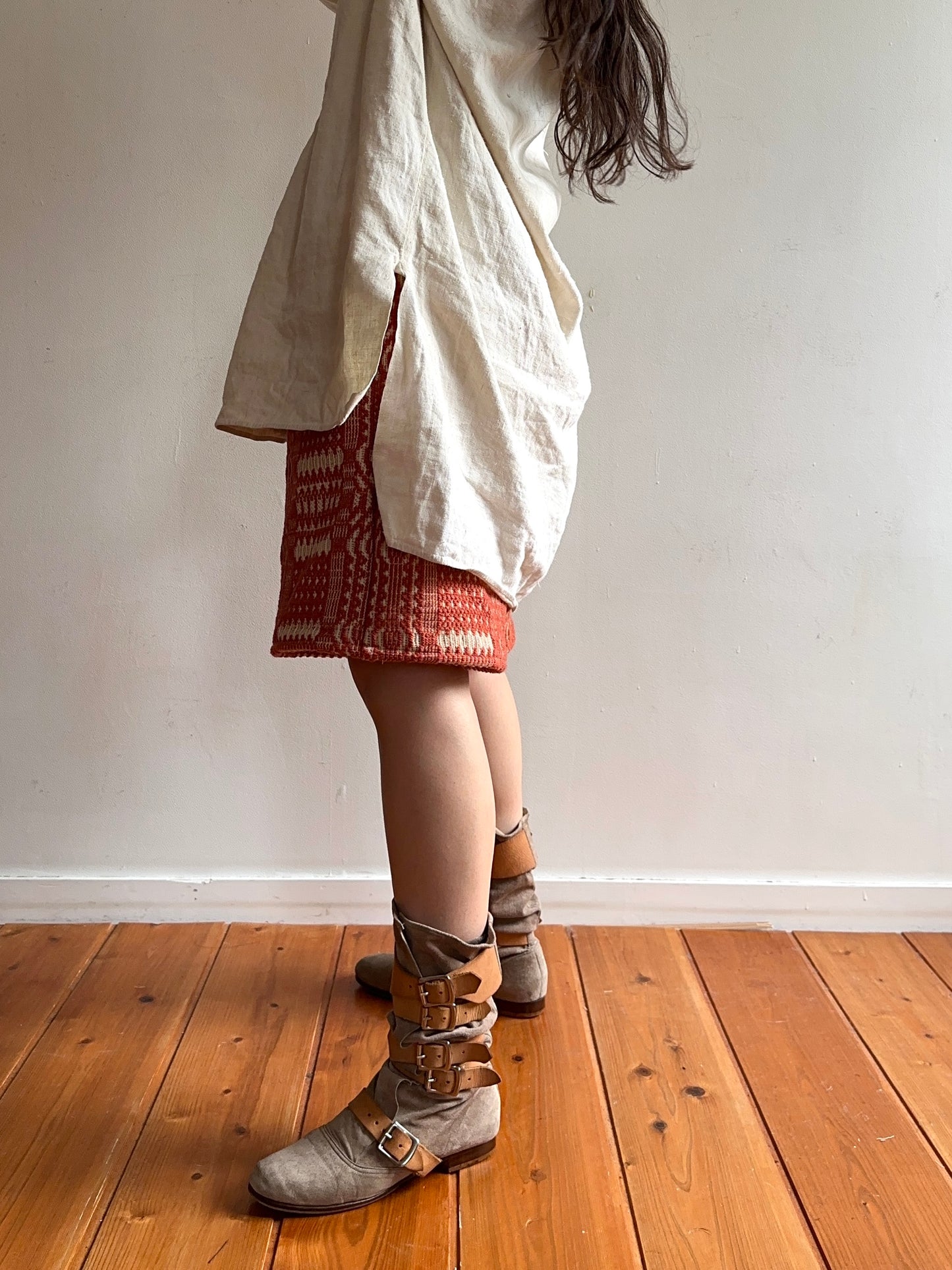 old coverlet short pants / terracotta