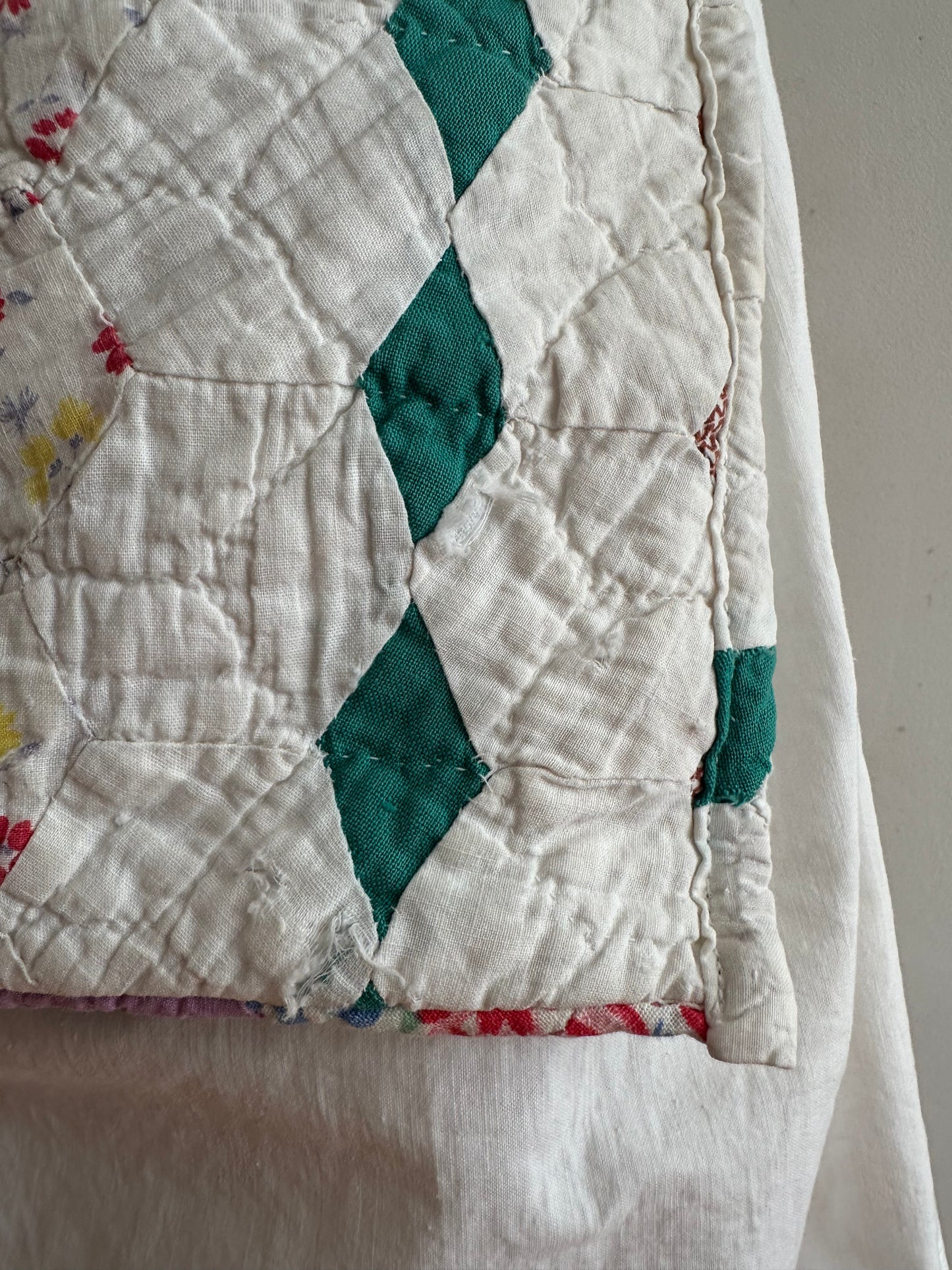old quilt work apron
