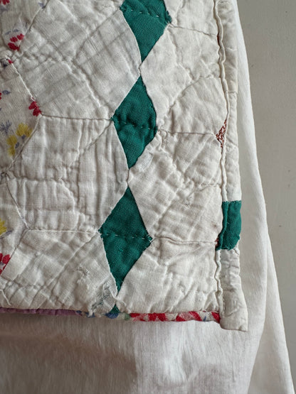 old quilt work apron