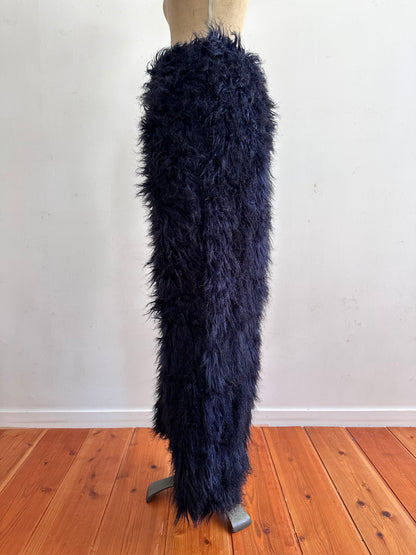 old fur pants / navy