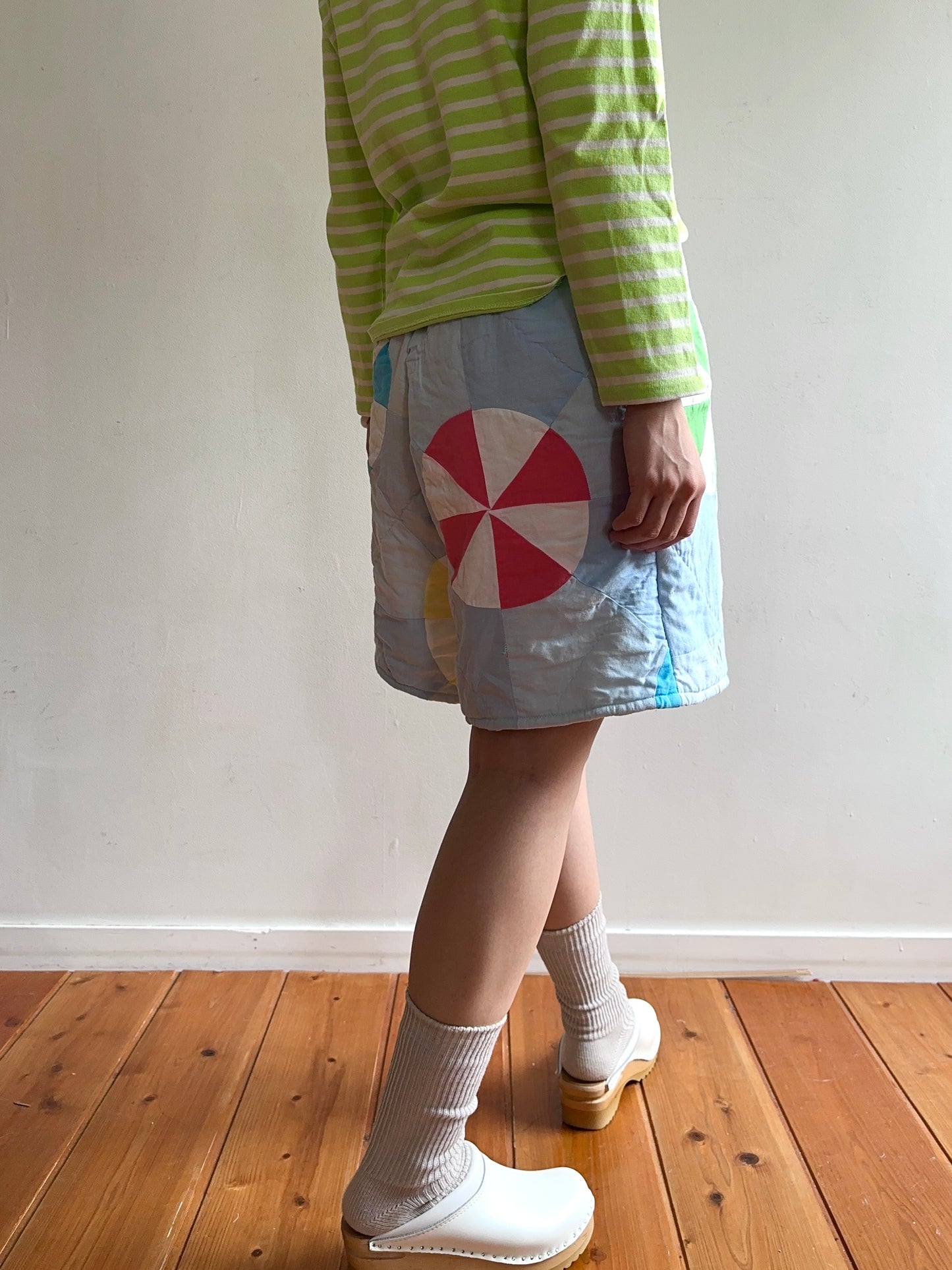old quilt short pants