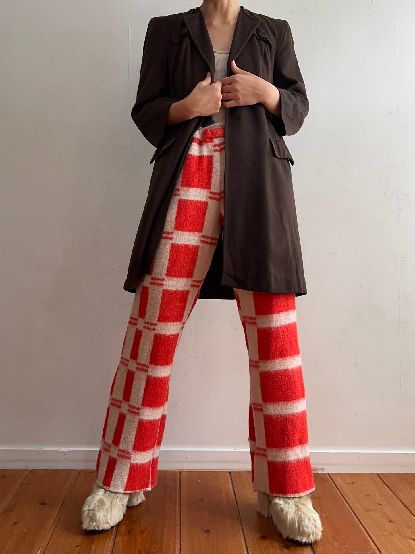 old blanket slim flare pants