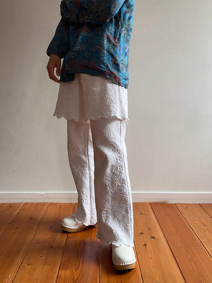 old fabric slim flare pants