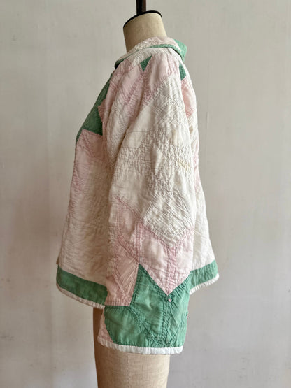 antique quilt short jacket