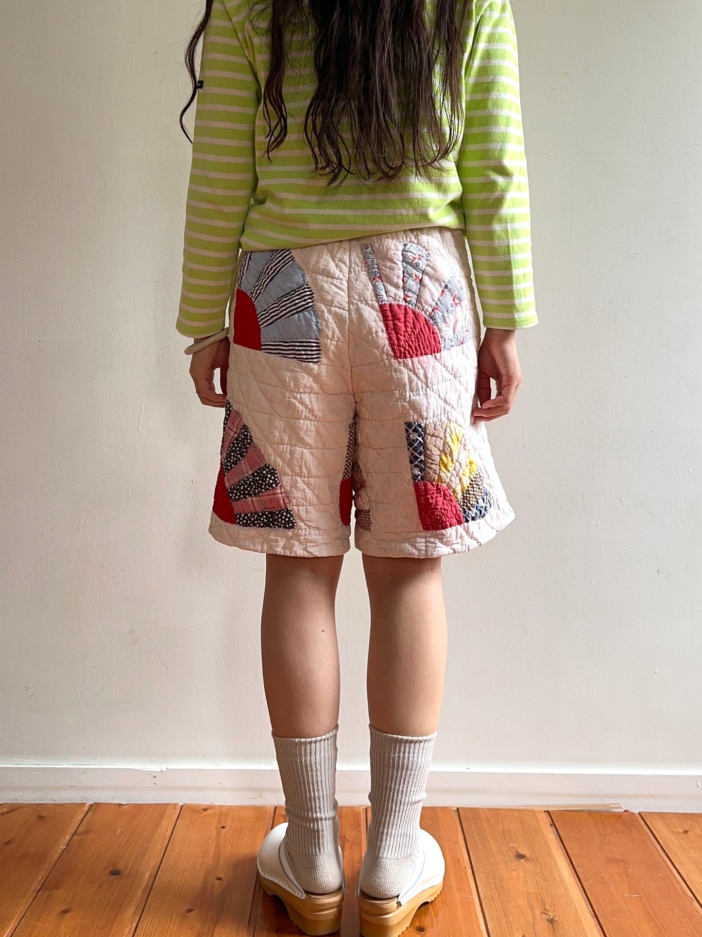 old quilt short pants