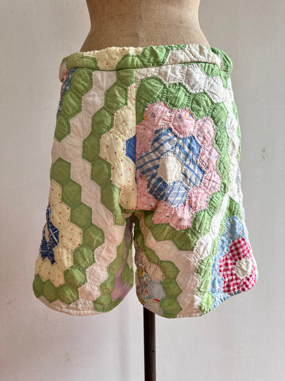 old quilt short pants