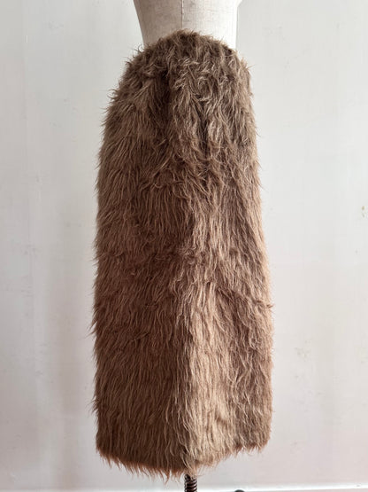 old fur half pants / mocha