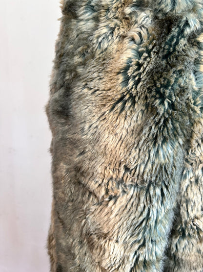 old fur pants / silver×grayish brown